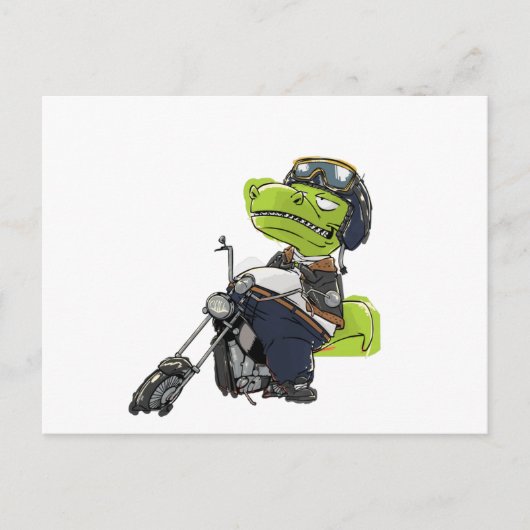 Motorcycle Dinosaur Tyrannosaurus Rex Briefkaart (Voorkant)