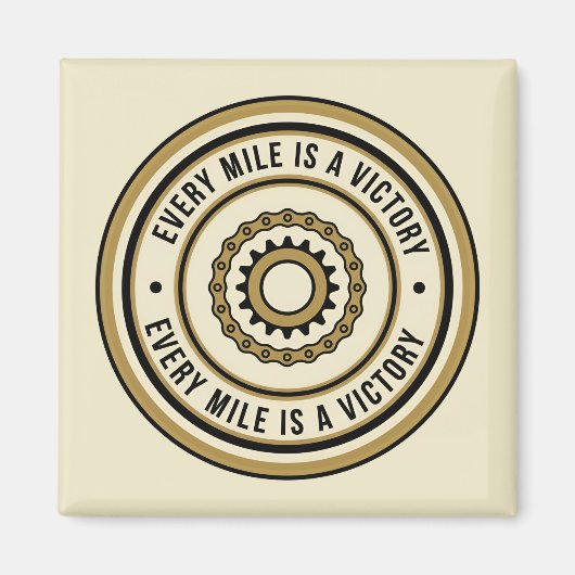 Motorcycle Distance Achievement Style Magneet (Voorkant)