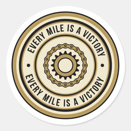 Motorcycle Distance Achievement Style Ronde Sticker (Voorkant)