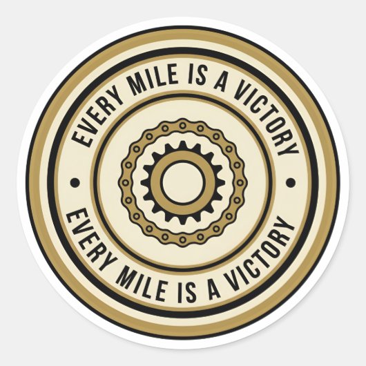 Motorcycle Distance Achievement Style Ronde Sticker (Voorkant)