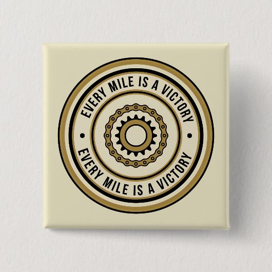 Motorcycle Distance Achievement Style Vierkante Button 5,1 Cm (Voorkant)