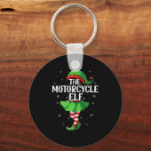 Motorcycle Elf Christmas Girls Women Elf Squad Xma Sleutelhanger (Voorkant)
