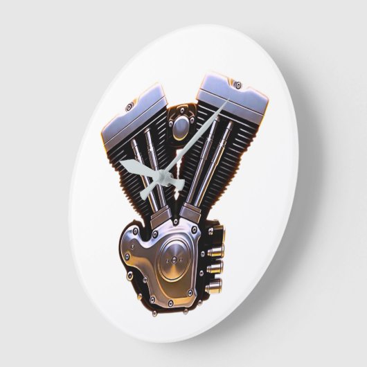 Motorcycle Engine Wall Clock Grote Klok (Hoek)