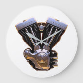 Motorcycle Engine Wall Clock Grote Klok (Voorkant)