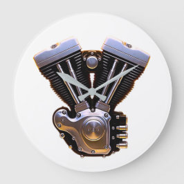 Motorcycle Engine Wall Clock Grote Klok