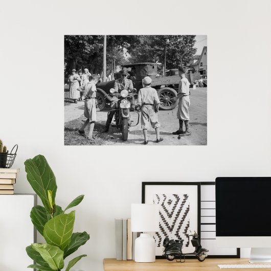 Motorcycle Envy, 1936 Poster (Thuiskantoor)