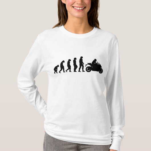 Motorcycle Evolution Funny Racing Sport Street Bik T-shirt (Voorkant)