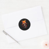 Motorcycle Foxes Ronde Sticker (Envelop)