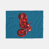 Motorcycle Heart Biker Valentines Day Rider Couple Fleece Deken (Voorkant (Horizontaal))