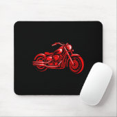 Motorcycle Heart Biker Valentines Day Rider Couple Muismat (Met muis)
