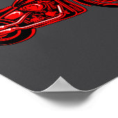 Motorcycle Heart Biker Valentines Day Rider Couple Poster (Hoek)