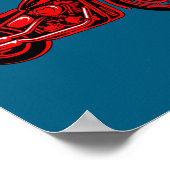 Motorcycle Heart Biker Valentines Day Rider Couple Poster (Hoek)