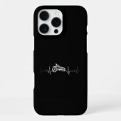Motorcycle Heartbeat T-Shirt - I love my Motorcycl iPhone Hoesje (Achterkant)