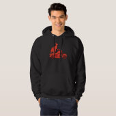 Motorcycle Kangaroo   Wildlife Animal Australia Hoodie (Voorkant volledig)
