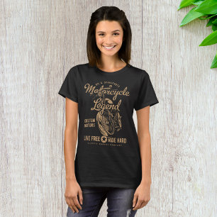 Motorcycle Legende Leef Vrij Rijd Hard T-shirt