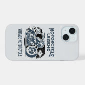 Motorcycle Legende Vintage Retro iPhone 15 Case (Achterkant horizontaal)