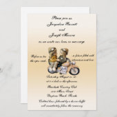 Motorcycle Love Wedding Invitting Kaart (Voorkant / Achterkant)