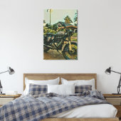Motorcycle lover gift canvas afdruk (Insitu (Slaapkamer))
