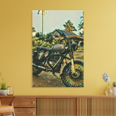 Motorcycle lover gift canvas afdruk (Insitu (Woonkamer))
