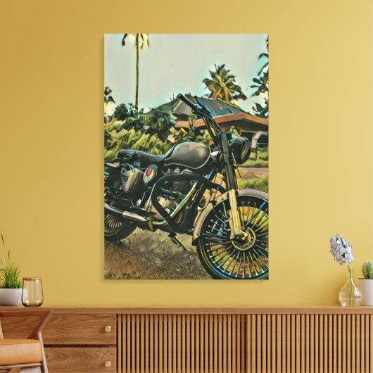 Motorcycle lover gift canvas afdruk (Insitu (Woonkamer))