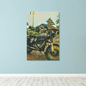 Motorcycle lover gift canvas afdruk (Insitu (Houten vloer))