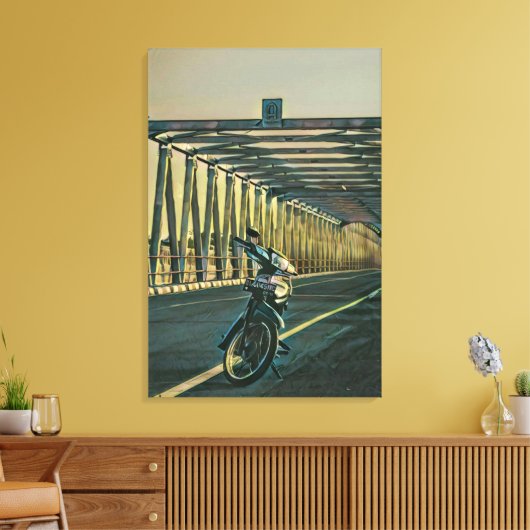 Motorcycle lover gift canvas afdruk (Insitu (Woonkamer))