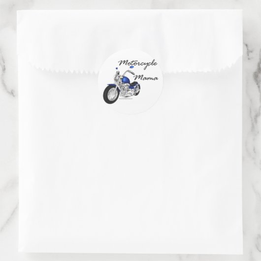 Motorcycle Mama Ronde Sticker (Tas)