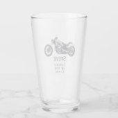 Motorcycle Men's Groomsman Father of Groom Gift Glas (Achterkant)