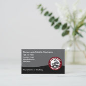 Motorcycle Mobile Mechanic Business Card Visitekaartje (Staand voorkant)