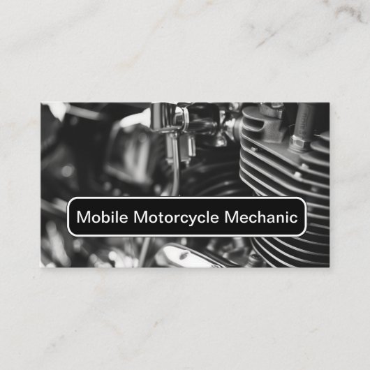 Motorcycle Mobile Mechanic Service Visitekaartje (Voorkant)