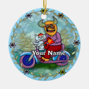 Motorcycle Monster Keramisch Ornament