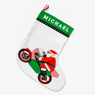 Motorcycle Motocross Holiday Gift Grote Kerstsok