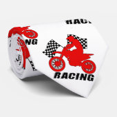 Motorcycle Motorcross Racing Check vlag stropdas (Opgerold)