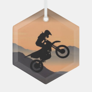 Motorcycle motorcycle motocross-prijsopgave sport glas ornament