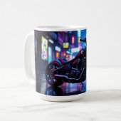 Motorcycle Night City Koffiemok (Voorkant links)