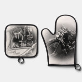 Motorcycle Oven Cloth Ovenwant & Pannenlap Set (Voorkant)