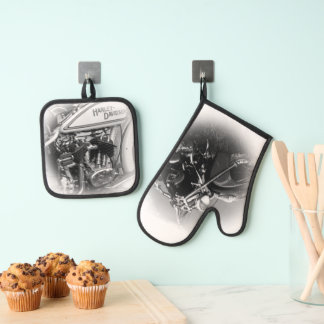 Motorcycle Oven Cloth Ovenwant & Pannenlap Set