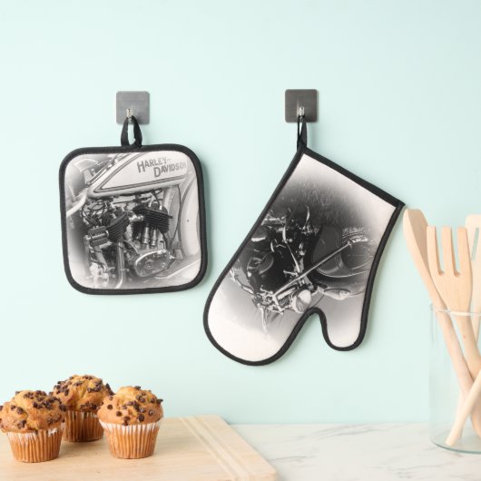 Motorcycle Oven Cloth Ovenwant & Pannenlap Set (Insitu(Ophanging))