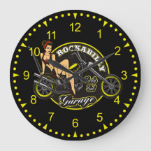 Motorcycle Pinup Babe Rockabilly Garage