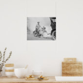 Motorcycle politieman on Duty, 1923.  foto Poster (Keuken)