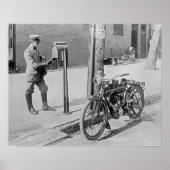 Motorcycle Postman, 1909.  foto Poster (Voorkant)