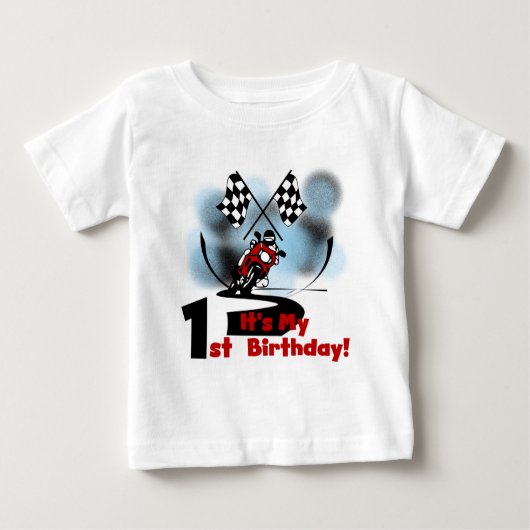 Motorcycle Racing 1e Verjaardag Tshirts en geschen (Voorkant)