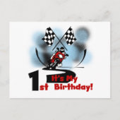 Motorcycle Racing 1e Verjaardag Tshirts en geschen Briefkaart (Voorkant)