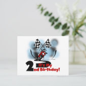 Motorcycle Racing 2e Verjaardag Tshirts en geschen Briefkaart (Staand voorkant)