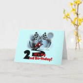 Motorcycle Racing 2e Verjaardag Tshirts en geschen Kaart (Gele Bloem)