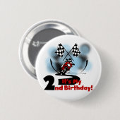 Motorcycle Racing 2e Verjaardag Tshirts en geschen Ronde Button 5,7 Cm (Voorkant /achterkant)