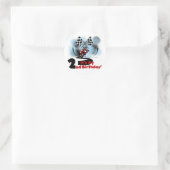 Motorcycle Racing 2e Verjaardag Tshirts en geschen Ronde Sticker (Tas)