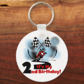 Motorcycle Racing 2e Verjaardag Tshirts en geschen Sleutelhanger (Voorkant)