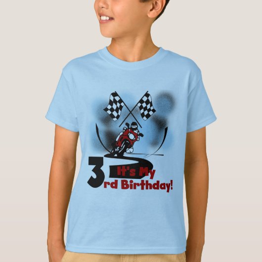 Motorcycle Racing 3e Verjaardag Tshirts (Voorkant)