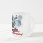 Motorcycle Racing 4e Verjaardag Tshirts Matglas Koffiemok (Voorkant rechts)